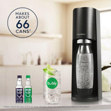 SodaStream - Terra Sparkling Water Maker | VALUE BUNDLE | CQC CO2 system | Includes 2x CO2 Cylinders, 3x 32 Fl Oz Dishwasher Safe Bottles, 2x Bubly Flavor Drops | Combine with Pepsi Flavors | Black