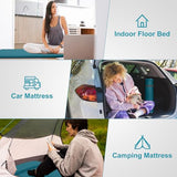 Self Inflating Sleeping Pad with Electric Pump for Camping, 3.14"Thick Memory Foam Sleeping Mats, Easy Inflate&Deflate,9.5 R-Value Insulated Camping Mattress with Pillow for Car Travel Tent, Dark Blue