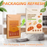 Yarmchahk 100pcs Unbleached Parchment Paper Sheets, 9x13In Precut Cooking Paper Liners for Baking Sheets, Air Fryer, Microwave, Grilling, Oven, Non-Stick,Non-Toxic, Oil Proof, Food Grade