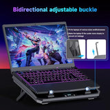 Upgraded Laptop Cooling Pad with Adjustable Stand, Turbo Boosted Cooler for Rapid Cooling 10-17inch Gaming Laptop, Flexible Sealing Ring