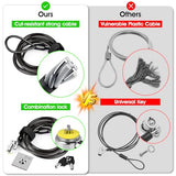 I3C Laptop Cable Lock Hardware Security Cable Lock Anti Theft Combination Lock, Laptop-Computer