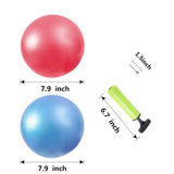 Jogi-HHACQUIT Mini Fitness Exercise Ball Kit with Hand Pump for Yoga, Pilates, Body Balance, Core Training and Stability, 8" Jogi-HHACQUIT