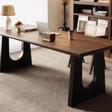 BGGJJ Computer Desk Solid Wood Walnut Color Simple Furniture, Suitable for Home Study Boss Office