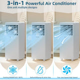 GarveeHome 8,000 BTU Portable Air Conditioner, 3-in-1 AC Unit with Dehumidifier & Fan, Cools up to 350 Sq.Ft., Smart Portable AC Unit with Control Remote, Quiet Sleep Mode, Window Kit Included