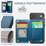 Vinich for iPhone 17 Air Wallet Case with Card Holder, RFID Blocking Credit Slots Kickstand Shockproof Phone Cover Fit for iPhone 17 Air 6.5" Blue