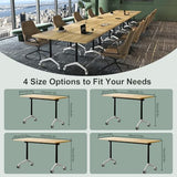 Foldable Conference Tables with Wheels, 6 Pack