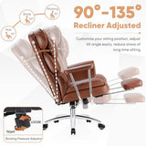 Sweetcrispy Executive Home Office Desk Chair - Ergonomic Big Tall High Back