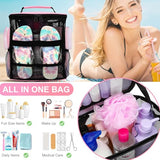 Mesh Shower Caddy,Portable Hanging Travel Toiletry Bag Dorm Room Essentials for College Students Girls,Large Makeup Organizer for Full-Sized Toiletries,Travel Essentials for Women Girls Camping Beach