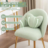 Hobooment Vanity Chair,Accent Makeup Comfy Cute Desk Girls Fluffy Chairs