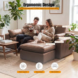 86.6" Sectional Couches for Living Room, 3 in 1 L-Shaped Couch Bed