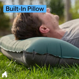 GORILLA GRIP Slip-Resistant Inflatable Sleeping Pad, Puncture Resistant Lightweight Camping Mattress, Foot Pump, Air Mats for Travel Backpacking, Inflating Bed Camp Sleep Pads for Tent, Hunter Green