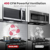 GASLAND 30 Inch Over the Range Microwave, 1.9 Cu. Ft., 400 CFM, 1000W