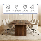 OfficeSimpli Conference Room Table, Made in USA, 12 ft, California Walnut