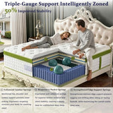 King Size Mattress 12 Inch, Luxury Hotel King Hybrid Mattress in a Box