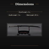 Flying Crane Katana, 1095 High Carbon Steel Hand Forged Full Tang Sword