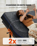 Amada Split King Adjustable Bed Frame and 14 Inch Cooling Gel Memory Foam Mattress Set