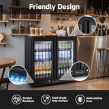 BODEGACOOLER Back Bar Cooler, 2 Door Commercial Beverage Refrigerator