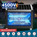 Solar Bug Zapper Outdoor, PhatroyYee Mosquito Zapper 4500V, Waterproof Portable Fly Zapper, Rechargeable Electric Mosquito Killer, Cordless Fly Insect Mosquitos Trap for Patio Yard Home Garden Camping