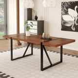 86.6" Dining Table for 8-10 People, Modern Rectangle Dining Room Table