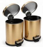 SIMPLYKLEEN Bathroom Trash Can with Lid - 2PC 1.3 Gallon