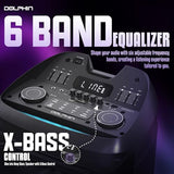 Dolphin NightWave 1800: 18" Portable Bluetooth Party Speaker – 100W RMS, Powerful 18" Woofer, LED Lights, WaveSync™, X-Bass, Rechargeable Battery, Bluetooth 5.1, 21" Tall – Perfect for Parties