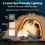 OGERY Camping Fan, Portable Fan Rechargeable with 20000mAh Battery, Stepless Speed Control, Fast Charging, Remote & LED Lantern for Tent, Travel, Car Camping, Camping Essentials