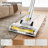 fenhua Cordless Vacuum Cleaner, 35Kpa Vacuum Cleaner for Home, 45Mins Stick Vacuum with LED Display, Anti-Tangle & Wall Mount Charging, 6 in 1 Lightweight Vacuum for Hard Floors, Carpet, Pet Hair