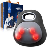 BOB AND BRAD Cordless Back and Neck Massager with Heat, FSA Eligible HSA 4D Shiatsu Massage Pillow for Pain Relief Deep Tissue, 6H Battery, Gift for Stress Relief at Home Office & Car