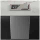 Stainless Steel Countertop Trash Can with Lid Built in Kitchen Waste Bin Integrated Garbage Disposal Sleek Hidden Design Perfect for Modern Kitchens