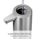 simplehuman 9 oz. Touch-Free Automatic Rechargeable Sensor Pump, Brushed Stainless Steel, New