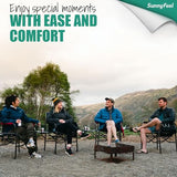 SUNNYFEEL Oversized Camping Directors Chair 500 LBS Heavy Duty, Portable Folding Chair with Side Table, Pocket for Beach, Fishing,Trip,Picnic,Lawn,Concert Outdoor Foldable Camp Chairs