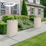 Trash Hideaway 33 Gallon Resin Outdoor Commercial Garbage Container with Lid for Backyard