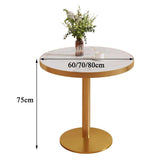 60cm Mid-Century Modern Round Dining Table for 2-4, Pedel Base, Slish Black Design for Home, Office, Living Room, Kitchen, Dining Room, Contemporary Fur