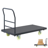 Heavy-Duty Platform Truck, 2500 LBS Steel Flatbed Cart, 47" L X 24" W X 32" H Flat Dollies, Hand Trucks with 5" Nylon Casters