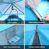 Tree Fox Camping Tent for 2 Person Lightweight Portable Waterproof Easy Set Up Outdoor Tent for Adults Good Choice as Camping Gear for Backpacking and Hiking Green
