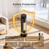 FLANUR Space Heater, 1500W Portable Heater with Remote, Thermostat, 5 Modes, Child Lock & Safety Protection, 12H Timer, 70° Oscillating, Space Heaters for Indoor Use Large Room, Home (Black, 1Pack)