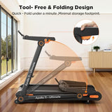 Vitalwalk Foldable Walking Pad Treadmill with Incline 20%/25% Auto, 49"x18"