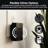 Wyze Battery Video Doorbell Wireless Camera, 1536x1536 HD+ with Color Night Vision, 2-Way Audio, 1:1 Head-to-Toe View