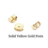 Carleen 14k Solid Yellow Gold Round Circle Diamond Star Burst Compass Stud Earrings For Women (0.12ct, I-J Color, SI2 Clarity)