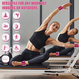 INDEPANDIA Wrist & Ankle Weights for Women and Men, 2lbs Pair Adjustable Silicone Weighted Bangles for Arm & Leg Workouts, Gradient Pink