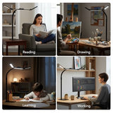 Galnolt LED Desk Lamp for Home Office with Base, 28.2" Adjustable Gooseneck Swing Arm Ultra Bright Desk Light, Dimmable Architect Table lamp