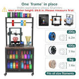 MASHELLY 3D Printer Stand with Filament Storage, 29.5" x 18.9" Dustproof