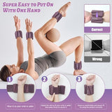 Ankle Weights Set of 2 (2 lb Each) Adjustable Wrist Weights for Women Men Wearable Arm Leg Weight for Pilates, Running, Walking, Workout, Yoga, Deep Plum