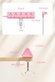 SMALLRT Pink Desk Clamp Power Strip with 6.5 FT Extension Cord, PD 40W USB-C Fast Charging Ports, 5 AC Outlets 4 USB-C 2 USB-A, Fits 2.1 inch Table Edges