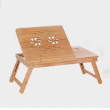 Laptop Stand Lap Desk Table with Adjustable Leg Flower Pattern Foldable Breakfast Serving