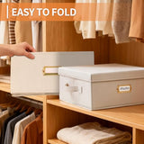 Aokeyee 2PC Photo Storage Box - Photo Organizer Box for 4x6 Pictures, Photo Boxes with Dividers & Labels, Holds 3400+ Photos
