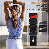 INDEPANDIA Wrist Ankle Weights for Women & Men, 2lbs Adjustable Weighted Bangles to Boost Calorie Burn & Strength, Arm & Leg Weights Black & Red