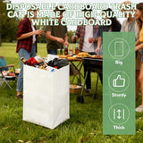 8 Pack 30 Gallon Disposable Trash Cans for Parties, Large Portable Self-Standing Garbage Bins