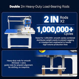 16x24 Inch Pneumatic Dual Platen Heat Press - Infrared Positioning Auto Lift Sublimation Transfer Machine with Full Touch LCD Screen