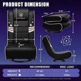 GTPLAYER Floor Gaming Chair Foldable Swivel Floor Chairs for Kids Boys Comfy Video Game Seat with 360° Multipurpose for Gamers, Bedroom or Game Room